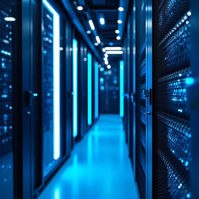 Futuristic cloud server architecture visualizations